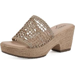 imageCLIFFS BY WHITE MOUNTAIN Womens Biankka Platform Woven Slide SandalLt TaupeWoven