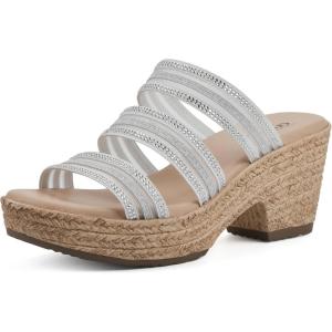 imageCLIFFS BY WHITE MOUNTAIN Womens Bianna Heeled SandalSilverMetMesh