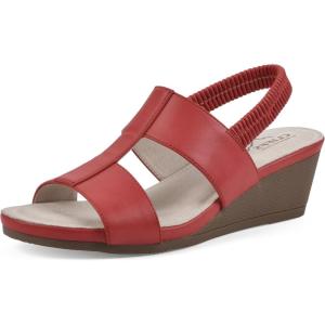 imageCLIFFS BY WHITE MOUNTAIN Womens Candea Wedge SandalRedBurnishedSmooth