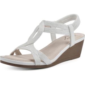imageCLIFFS BY WHITE MOUNTAIN Womens Candelle Wedge SandalWhiteFabric