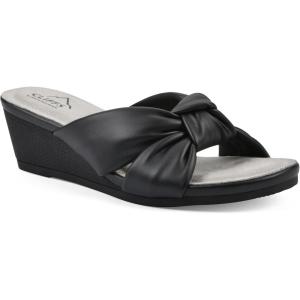 imageCLIFFS BY WHITE MOUNTAIN Womens Candie Wedge SandalBlackSmooth