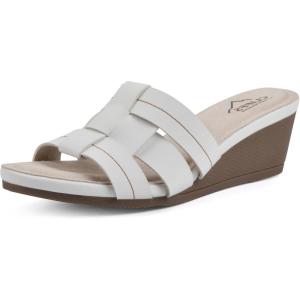 imageCLIFFS BY WHITE MOUNTAIN Womens Candyce Wedge SandalWhiteBurnishedSmooth