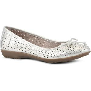 imageCLIFFS BY WHITE MOUNTAIN Womens Cheryl Cushioned Ballet FlatPlatinoMetallicSmooth