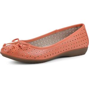 imageCLIFFS BY WHITE MOUNTAIN Womens Cheryl Cushioned Ballet FlatTangerineBurnishedSmooth