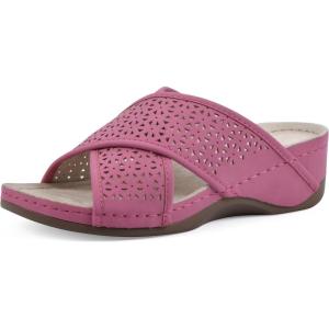 imageCLIFFS BY WHITE MOUNTAIN Womens Collet Wedge SandalFuchsiaNubuck