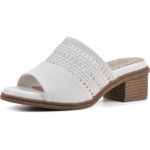 imageCLIFFS BY WHITE MOUNTAIN Womens Corley Block Heeled SandalWhiteBurnishedSmooth