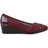 imageCLIFFS BY WHITE MOUNTAIN Womens Bowie Cushioned Ballet Wedge HeelBurgundyNylon