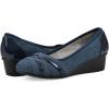 imageCLIFFS BY WHITE MOUNTAIN Womens Bowie Cushioned Ballet Wedge HeelDk BlueDenimFabric