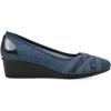 imageCLIFFS BY WHITE MOUNTAIN Womens Bowie Cushioned Ballet Wedge HeelDk BlueDenimFabric