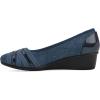 imageCLIFFS BY WHITE MOUNTAIN Womens Bowie Cushioned Ballet Wedge HeelDk BlueDenimFabric