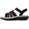 imageCLIFFS BY WHITE MOUNTAIN Womens Camryn Wedge SandalBlackNubuck