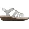 imageCLIFFS BY WHITE MOUNTAIN Womens Camryn Wedge SandalSilverMetSueded Smooth