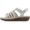 imageCLIFFS BY WHITE MOUNTAIN Womens Camryn Wedge SandalSilverMetSueded Smooth