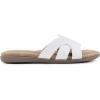 imageCLIFFS BY WHITE MOUNTAIN Womens Fortunate Woven Slide SandalWhiteBurnishedSmooth