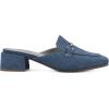 imageCLIFFS BY WHITE MOUNTAIN Womens Quin Low Block Heel Loafer Style MuleMid BlueDenimFabric