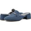 imageCLIFFS BY WHITE MOUNTAIN Womens Quin Low Block Heel Loafer Style MuleMid BlueDenimFabric