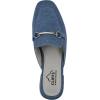 imageCLIFFS BY WHITE MOUNTAIN Womens Quin Low Block Heel Loafer Style MuleMid BlueDenimFabric