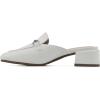 imageCLIFFS BY WHITE MOUNTAIN Womens Quin Low Block Heel Loafer Style MuleWhiteGrainy