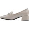 imageCLIFFS BY WHITE MOUNTAIN Womens Quinna Cushioned Block Heel Loafer PumpCreamPatent