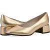 imageCLIFFS BY WHITE MOUNTAIN Womens Quintesa Cushioned Block Heel PumpLt GoldMetallicSmooth
