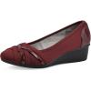 imageCLIFFS BY WHITE MOUNTAIN Womens Bowie Cushioned Ballet Wedge HeelBurgundyNylon