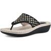 imageCLIFFS BY WHITE MOUNTAIN Womens Camila FlipFlopBlackNubuck