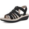 imageCLIFFS BY WHITE MOUNTAIN Womens Camryn Wedge SandalBlackNubuck