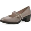 imageCLIFFS BY WHITE MOUNTAIN Womens Hunta Cushioned DoubleStrap Mary Jane PumpTaupePatent