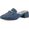 imageCLIFFS BY WHITE MOUNTAIN Womens Quin Low Block Heel Loafer Style MuleMid BlueDenimFabric