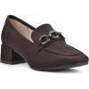 imageCLIFFS BY WHITE MOUNTAIN Womens Quinbee Low Block Heel LoaferDk BrownSuedette