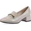 imageCLIFFS BY WHITE MOUNTAIN Womens Quinna Cushioned Block Heel Loafer PumpCreamPatent