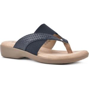 imageCLIFFS BY WHITE MOUNTAIN Bumble Womens Thong SandalNavyWovenSmooth