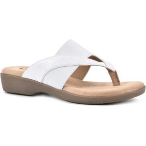 imageCLIFFS BY WHITE MOUNTAIN Bumble Womens Thong SandalWhiteSnakePatent