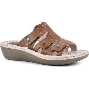 imageCLIFFS BY WHITE MOUNTAIN Caring Womens Slide SandalTanBurnishedSmooth