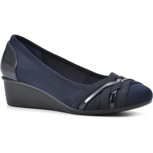 imageCLIFFS BY WHITE MOUNTAIN Womens Bowie Cushioned Ballet Wedge HeelNavyNylon