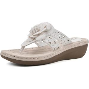 imageCLIFFS BY WHITE MOUNTAIN Womens Cynthia Wedge SandalWhiteSmooth