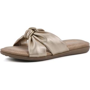 imageCLIFFS BY WHITE MOUNTAIN Womens Favorite Knotted Slide SandalGoldMetallicSmooth