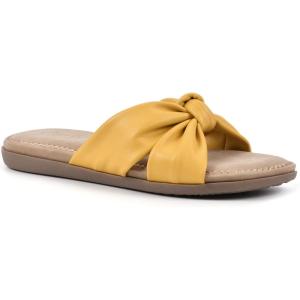 imageCLIFFS BY WHITE MOUNTAIN Womens Favorite Knotted Slide SandalMarigoldSmooth