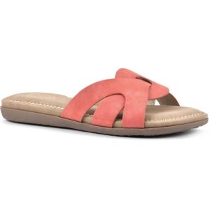 imageCLIFFS BY WHITE MOUNTAIN Womens Fortunate Woven Slide SandalRedSuededSmooth