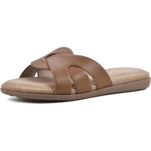 imageCLIFFS BY WHITE MOUNTAIN Womens Fortunate Woven Slide SandalTanBurnishedSmooth
