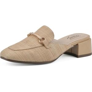 imageCLIFFS BY WHITE MOUNTAIN Womens Quin Low Block Heel Loafer Style MuleNaturalRaffia
