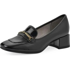 imageCLIFFS BY WHITE MOUNTAIN Womens Quinna Cushioned Block Heel Loafer PumpBlackPatent