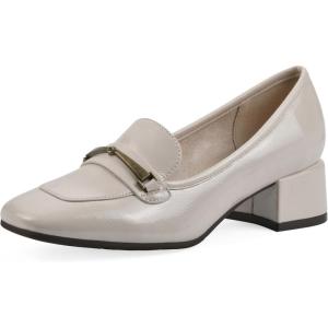 imageCLIFFS BY WHITE MOUNTAIN Womens Quinna Cushioned Block Heel Loafer PumpCreamPatent
