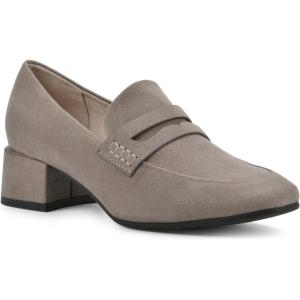 imageCLIFFS BY WHITE MOUNTAIN Womens Shoes Quiana Block Heeled LoaferTaupeSuedette