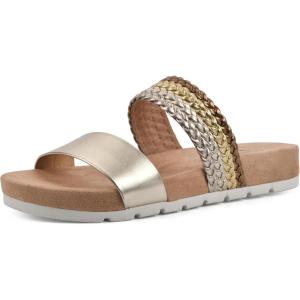 imageCLIFFS BY WHITE MOUNTAIN Womens Tactful Slide SandalPlatinoMetallicSmooth