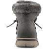 imageCLIFFS BY WHITE MOUNTAIN Womens Harrison Cushioned LaceUp Ankle BootieCharcoalFabric