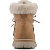 imageCLIFFS BY WHITE MOUNTAIN Womens Harrison Cushioned LaceUp Ankle BootieWheatFabric