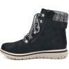 imageCLIFFS BY WHITE MOUNTAIN Womens Hearty Cushioned LaceUp City Hiker Ankle BootBlackFabricSweater