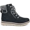 imageCLIFFS BY WHITE MOUNTAIN Womens Hearty Cushioned LaceUp City Hiker Ankle BootBlackFabricSweater