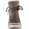 imageCLIFFS BY WHITE MOUNTAIN Womens Hearty Cushioned LaceUp City Hiker Ankle BootBrownFabricSweater